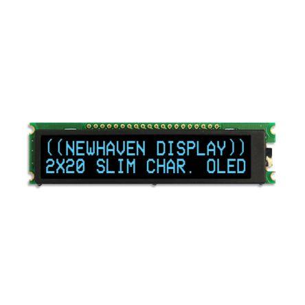 Displej OLED, řada: NHD Modrá 2 Lines x 20 Characters NEWHAVEN DISPLAY INTERNATIONAL I2C, Paralelní, SPI