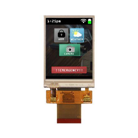 Barevný displej LCD NHD-2.4-240320CF-CTXI#-FT, řada: NHD 2.4 in Dotykový displej 240 x 320 pixel podsvícení LED rozhraní