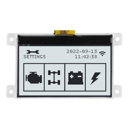 Monochromatický LCD displej NHD-C12864WO-B1TFH#-M, řada: NHD Grafický displej LCD podsvícení LED Bílá 128 x 64 pixelů