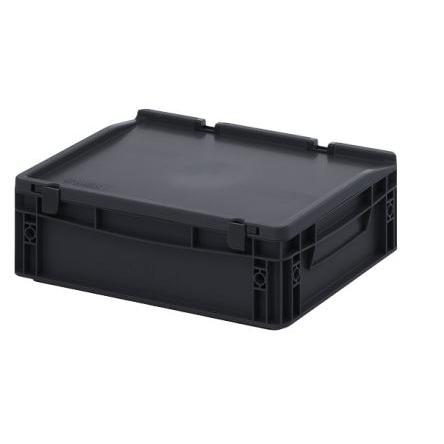 Davum-Tmc Antistatický box, Antistatický, S rozstřikem, Vodivý, Polypropylen, délka: 400 mm, výška: 135 mm