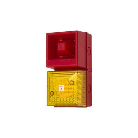 Clifford & Snell Kombinace sirény a majáku, řada: YL40 Blikající světlo Alarm barva Žlutá 230V ac IP65 LED Základna IEC