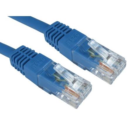RS PRO Kat6 Ethernetové kabely, Modrá, Polyvinylchlorid, A: RJ45, 80V 0.5 m Vnější, B: RJ45 Vnější, typ pláště: UTP