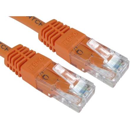 RS PRO Kat6 Ethernetové kabely, Oranžová, Polyvinylchlorid, A: RJ45, 80V 0.2 m Vnější, B: RJ45 Vnější, typ pláště: UTP