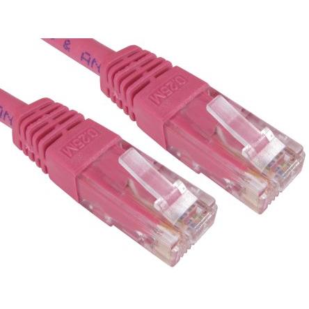 RS PRO Kat6 Ethernetové kabely, Růžová, Polyvinylchlorid, A: RJ45, 80V 500 mm Vnější, B: RJ45 Vnější, typ pláště: UTP