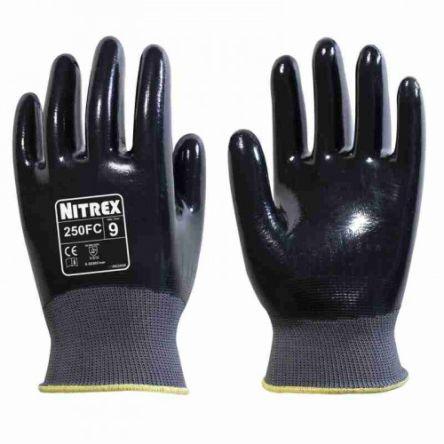 Unigloves Pracovní rukavice Černá, Šedá CE Polyester Nitril 7 250FC