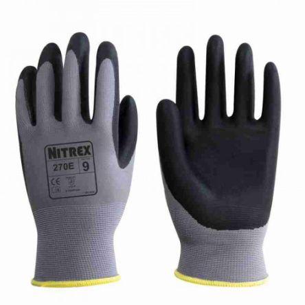 Unigloves Pracovní rukavice Černá, Šedá CE Polyester Nitril 9 270E