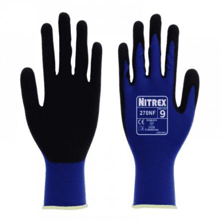 Unigloves Pracovní rukavice Černá, Modrá CE Nylon Ano Nitril 9 270NF