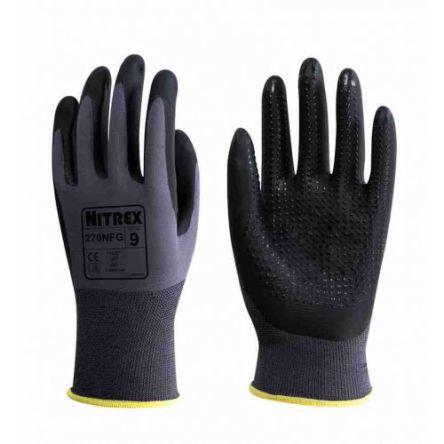 Unigloves Pracovní rukavice Černá, Šedá CE, UKCA Nylon Ano Nitrilová pěna 7 270NFG