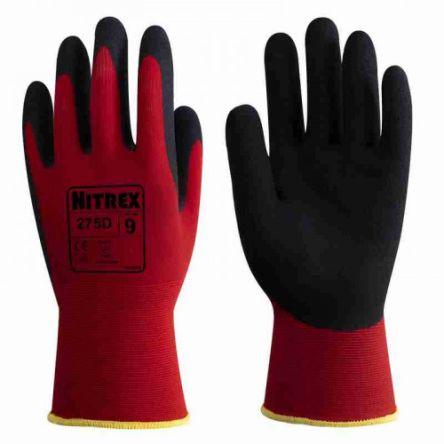 Unigloves Pracovní rukavice Černá, Červená CE, UKCA Nylon, Spandex Ano Ano Ano Latexová pěna 7 275D