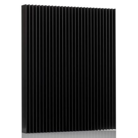 RS PRO Chladič pro Univerzální Obdélníkový Hliník 0.58K/W 25 mm 250 mm 200mm