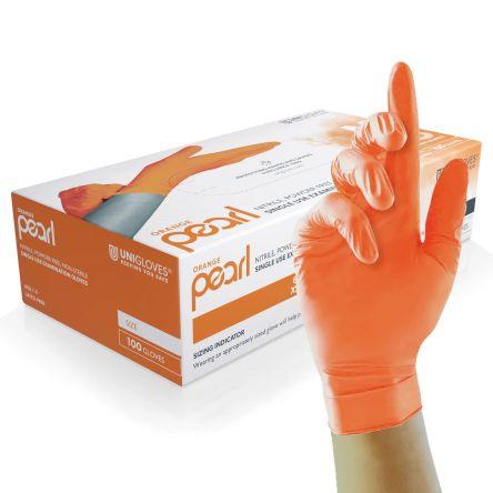 Unigloves Jednorázové rukavice 100, Oranžová L Nitril GP02-40