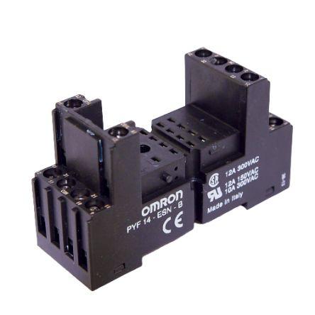 Omron Objímka relé pro MY2, MY4 14 250V ac PYF14 Lišta DIN