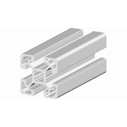 RS PRO Vzpěra, řada: RS PRO Stříbrná Profil podpěry, délka: 1 m, Eloxovaný hliník 10 mm 40 x 40 mm 40 x 40 mm