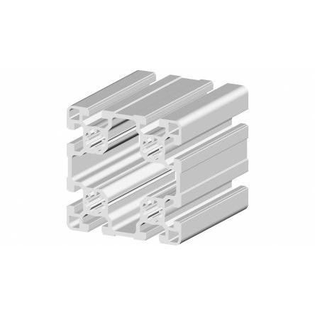RS PRO Vzpěra, řada: RS PRO Stříbrná Profil podpěry, délka: 3 m, Eloxovaný hliník 10 mm 90 x 90 mm 90 x 90 mm
