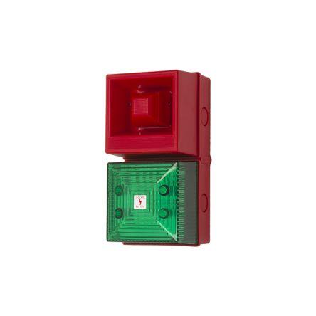 Clifford & Snell Kombinace sirén a majáků, řada: YL40 Blikající světlo Alarm barva Zelená 230V ac IP65 LED, Xenonová