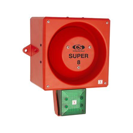 Clifford & Snell Kombinace sirén a majáků, řada: YL80 Hi Vis Stálé, Blikající světlo Alarm barva Zelená 24V dc IP66 LED