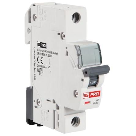 RS PRO Miniaturní jistič, rozsah: RS PRO 1pólový 16A vypínací výkon 6 kA, charakteristika: Typ B 240V ac 240 V dc