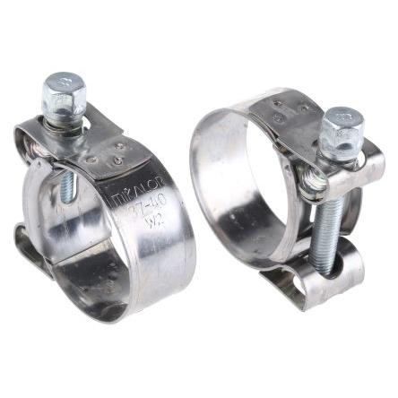 Hadicová a stahovací spona Šroubový pohon, Zinkovaná ocel (svorníík), Nerezová ocel Válcová hlava RS PRO 40 mm (vnitřní