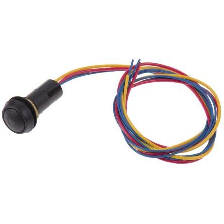 ITW Switches Miniaturní tlačítkový spínač, řada: 59 IP67 SPST Panel Okamžité Osvětlené 13.6 mm 400mA, barva LED: Červená