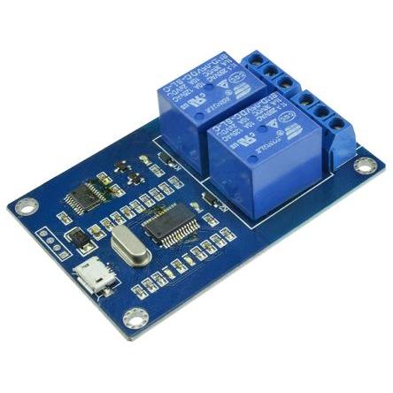 Vývojový nástroj pro motory a robotiku USB-RELAY02 Relé Seeit Relay Control Card, pro použití s: Arduino, AVR, PIC,