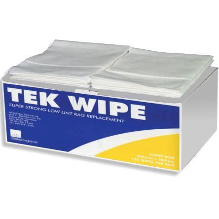 Dávkovač utěrek, TEK WIPE Balení Víceúčelové, Bílá, Všeobecný úklid Allied Hygiene, počet ubrousků: 150 V balení Suché