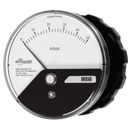 Tlakoměr diferenciálního tlaku Typ G 48806203 110 mm G 1/8 Vyztužené skelnými vlákny, Plastové, 40 °C 1500 Pa 0 Pa WIKA
