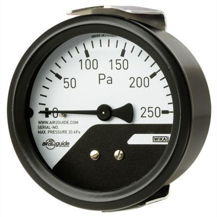 Tlakoměr diferenciálního tlaku 40412094 63 mm 4 to 6 mm Vyztužené skelnými vlákny, Plastové, 40 °C 250 Pa 0 Pa WIKA