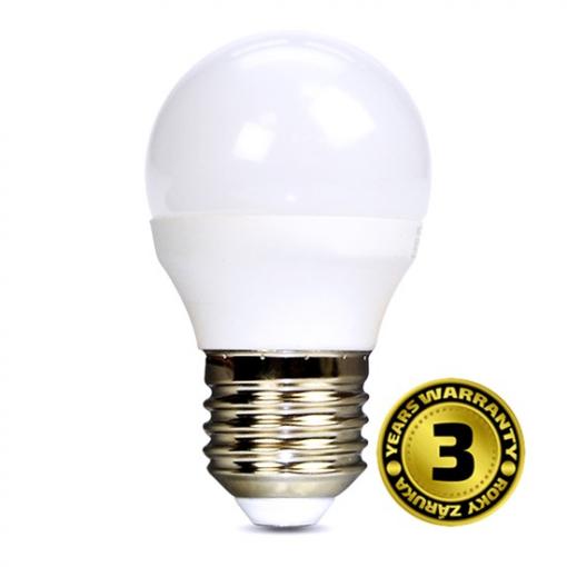 Solight LED žárovka miniglobe, 8W, E27, 4000K, 720lm, bílé provedení   WZ429