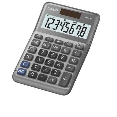 Kalkulačka MS-80F-WA-EP Baterie, Externí napájecí zdroj Casio