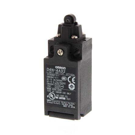 Omron D4n Horní plunžr Bezpečnostní koncový spínač 1 NO/1 NC IP67 Plastové 240V 10A