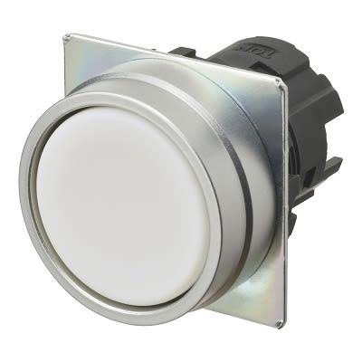 Omron Tlačítkový spínač, řada: A22NZ IP66 Panel Okamžité 22 mm 10A, barva LED: Bílá