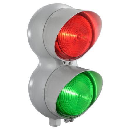 RS PRO LED světla semaforu LED 2 světelných prvků barva Zelená, Červená 24V ac/dc Povrch