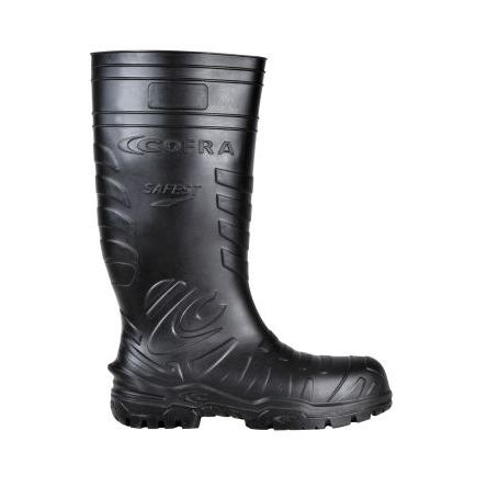 řada: SAFEST BLACK S5S CI LG FO SR Bezpečnostní systém Wellington obuv Muži, Fiberglas 13, Černá Ano Cofra 44 S3 CI SRC