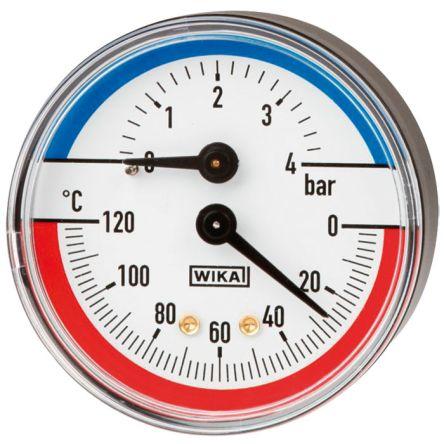 Tlakoměr 30005728 80 mm G 1/2 Ocel, 120 °C 4 bar 0 bar WIKA