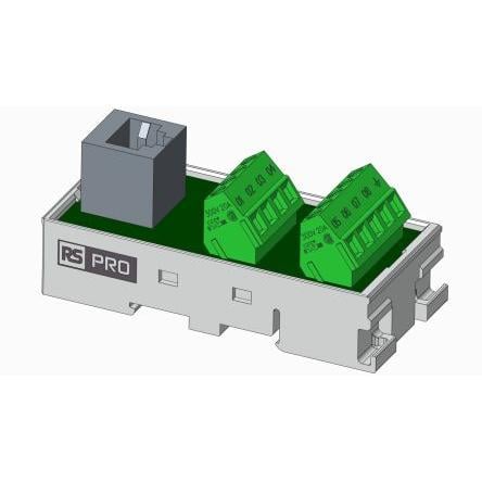 RS PRO Modul rozhraní, řada: RS PRO, RJ45, Lišta DIN, Vnitřní, počet kontaktů: 9, 48V dc 1A, délka: 77.9 mm