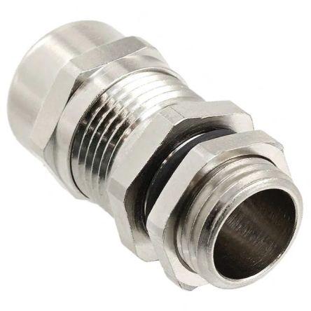 Kabelová průchodka Stříbrná Niklovaná mosaz, IP68 M16 TE Connectivity 4 mm až 8 mm