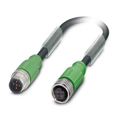 Kabel pro snímače a ovladače, A: Vnější, A: Se závitem, B: M12, B: Vnitřní, IP67 Phoenix Contact 5 m