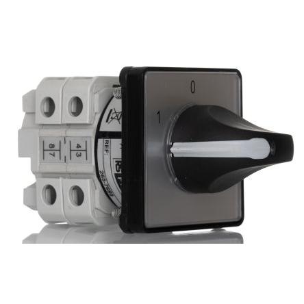 RS PRO Vačkový spínač, řada: RS PRO 3 pozice 60 ° 25 A Knoflík
