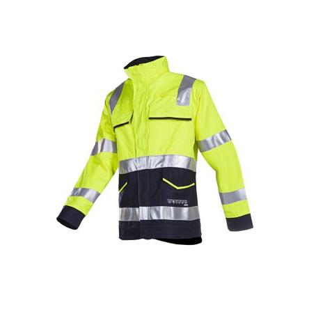 Sioen Uk 020VA2PF9 Žlutá, Tmavomodrá Unisex Reflexní plášť 2XL