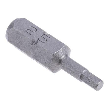RS PRO Sada bitů šroubováku, Chrom molybdenová ocel, typ hlavice: Šestihranný, 1/4 in, 2.5 mm, celková délka: 25mm,