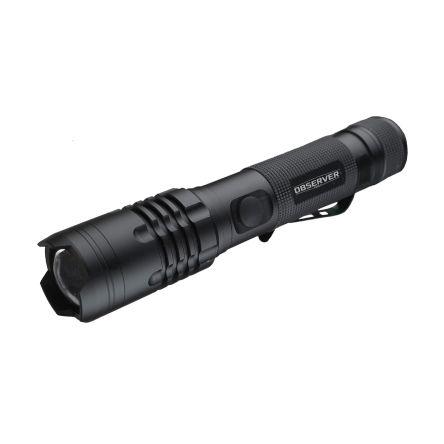 Kapesní svítilna FL1000, rozsah: FL1000, typ žárovky: LED Dobíjecí, IP65 Černá Zaostřené USB typu C Observer Tools