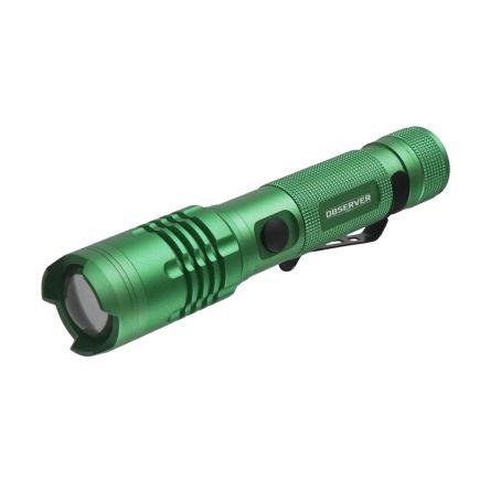 Kapesní svítilna FL1000-G, rozsah: FL1000-G, typ žárovky: LED Dobíjecí, IP65 Zelená Zaostřené USB typu C Observer Tools