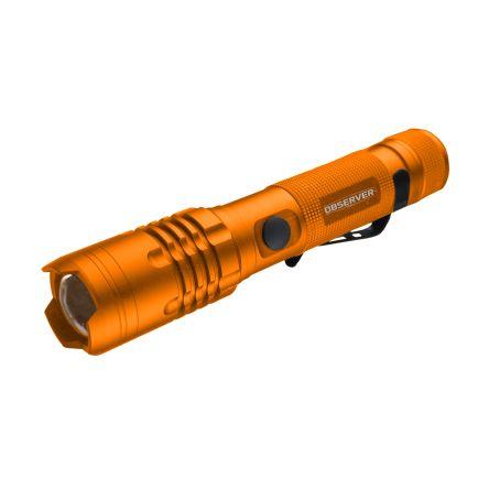 Kapesní svítilna FL1000-O, rozsah: FL1000-O, typ žárovky: LED Dobíjecí, IP65 Oranžová Zaostřené USB typu C Observer
