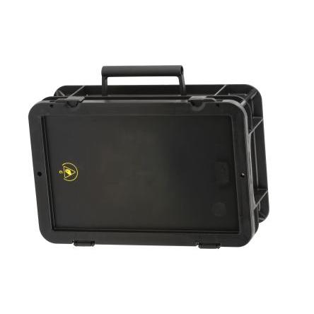 EUROSTAT Antistatický box, S obsahem uhlíku, Polypropylen, délka: 400 mm Vyhovuje normě EN 61340-5-1, šířka: 287mm,