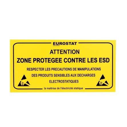 EUROSTAT Podlahový panel pro stojan, Polyvinylchlorid, Žlutá, Červená, Černá Francouzština