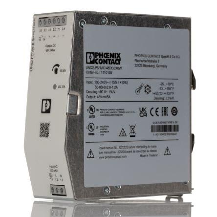 Phoenix Contact Napájecí zdroj na lištu DIN UNO POWER Primárně spínaný napájecí zdroj 240V ac 5 A St. 48V dc DC 240 W