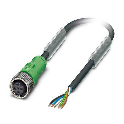 Kabel ovladače snímače, A: Volný konec kabelu, B: Úhlová zásuvka M12, 48 V ac, 60V dc, IP65, IP67, IP68 Phoenix Contact