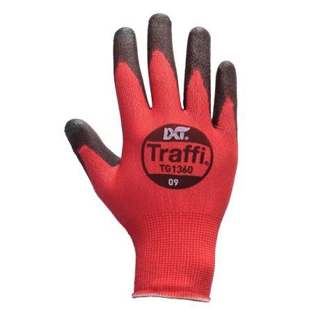Traffi Rukavice Černá, Červená No Elastan, Nylon Polyuretan 7 TG1360