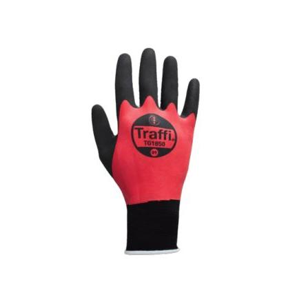 Traffi Rukavice Černá, Červená No Elastan, Nylon Přírodní pryž 11 TG1850