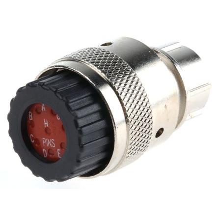 Kulatý konektor, počet kontaktů: 8, Kabel, velikost: Standard ITT Cannon, pohlaví kontaktu: Vnější, orientace těla: